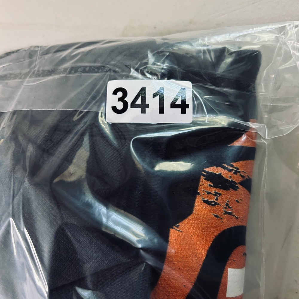 Black Graphic Hoodie Orange Heart Tiger Stripe #77 Pullover Sweatshirt Mens 2XL - Picture 5 of 10